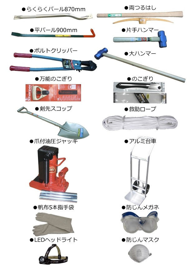 災害救助用工具セット